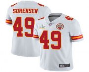 Wholesale Cheap Men's Kansas City Chiefs #49 Daniel Sorensen White 2021 Super Bowl LV Limited Stitched NFL Jersey