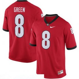 Wholesale Cheap Men\'s Georgia Bulldogs #8 A. J. Green Red Stitched College Football 2016 Nike NCAA Jersey