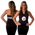 Wholesale Cheap Women's All Sports Couture Pittsburgh Steelers Blown Coverage Halter Top