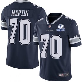 Wholesale Cheap Nike Cowboys #70 Zack Martin Navy Blue Team Color Men\'s Stitched With Established In 1960 Patch NFL Vapor Untouchable Limited Jersey