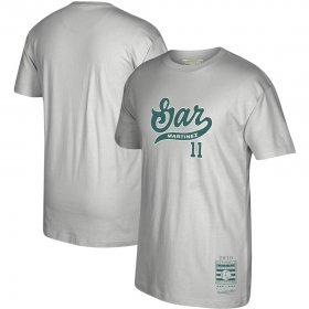 Wholesale Cheap Seattle Mariners #11 Edgar Martinez Mitchell & Ness 2019 Hall of Fame Graphic T-Shirt Gray