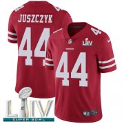 Wholesale Cheap Nike 49ers #44 Kyle Juszczyk Red Super Bowl LIV 2020 Team Color Men's Stitched NFL Vapor Untouchable Limited Jersey