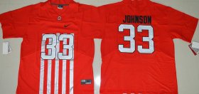 Wholesale Cheap Men\'s Ohio State Buckeyes #33 Pete Johnson Red Elite Stitched College Football 2016 Nike NCAA Jersey
