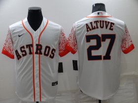 Wholesale Cheap Men\'s Houston Astros #27 Jose Altuve White Nike Drift Fashion Cool Base Jersey