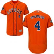 Wholesale Cheap Astros #4 George Springer Orange Flexbase Authentic Collection 2019 World Series Bound Stitched MLB Jersey