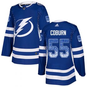 Cheap Adidas Lightning #55 Braydon Coburn Blue Home Authentic Drift Fashion Stitched NHL Jersey