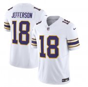 Wholesale Cheap Men's Minnesota Vikings #18 Justin Jefferson White 2023 F.U.S.E. Vapor Untouchable Stitched Jersey