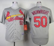 Wholesale Cheap Cardinals #50 Adam Wainwright Grey Stitched MLB Jersey