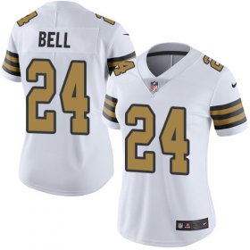 Wholesale Cheap Nike Saints #24 Vonn Bell White Women\'s Stitched NFL Limited Rush Jersey