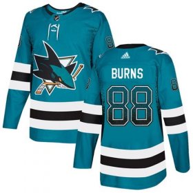 Wholesale Cheap Adidas Sharks #88 Brent Burns Teal Home Authentic Drift Fashion Stitched NHL Jersey