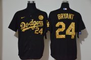 Wholesale Cheap Men's Los Angeles Dodgers #24 Kobe Bryant Black Camo Fashion Stitched MLB Cool Base Nike Jersey