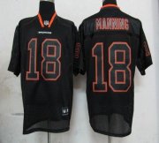 Wholesale Cheap Broncos #18 Peyton Manning Lights Out Black Stitched NFL Jersey