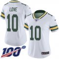 Wholesale Cheap Nike Packers #10 Jordan Love White Women's Stitched NFL 100th Season Vapor Untouchable Limited Jersey