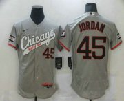 Wholesale Cheap Men's Chicago White Sox #45 Michael Jordan Retired Grey Retro 2016 Flexbase Nike Jersey