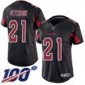 Wholesale Cheap Nike Cardinals #21 Patrick Peterson Black Women's Stitched NFL Limited Rush 100th Season Jersey
