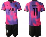Wholesale Cheap Men 2020-2021 Club Paris Saint-Germain away purple 11 Soccer Jersey