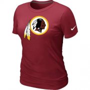 Wholesale Cheap Women's Nike Washington Redskins Logo NFL T-Shirt Red
