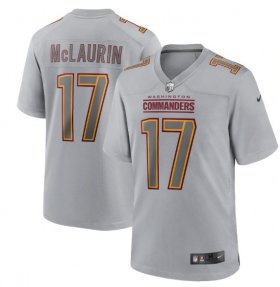 Wholesale Cheap Men\'s Washington Commanders #17 Terry McLaurin Gray Atmosphere Fashion Stitched Game Jersey