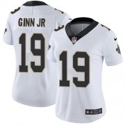 Wholesale Cheap Nike Saints #19 Ted Ginn Jr White Women's Stitched NFL Vapor Untouchable Limited Jersey
