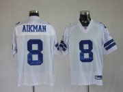 Wholesale Cheap Cowboys #8 Troy Aikman White Stitched NFL Jersey