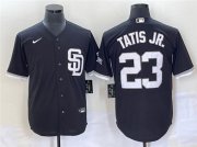 Wholesale Cheap Men's San Diego Padres #23 Fernando Tatis Jr. Black Cool Base Stitched Baseball Jersey