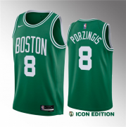 Wholesale Cheap Men's Boston Celtics #8 Kristaps Porzingis Green 2023 Draft Icon Edition Stitched Basketball Jersey