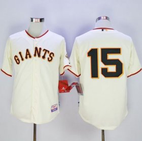 Wholesale Cheap Giants #15 Bruce Bochy Cream Home Cool Base Stitched MLB Jersey