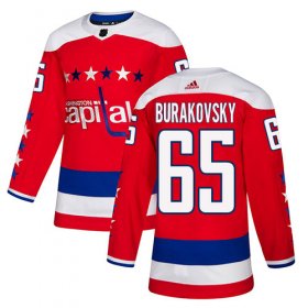 Wholesale Cheap Adidas Capitals #65 Andre Burakovsky Red Alternate Authentic Stitched NHL Jersey