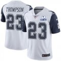 Wholesale Cheap Nike Cowboys #23 Darian Thompson White Men's Stitched With Established In 1960 Patch NFL Limited Rush Jersey