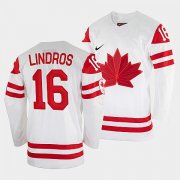 Wholesale Cheap Men's Eric Lindros Canada Hockey White 2022 Winter Olympic #16 Salt Lake City Jersey