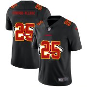 Wholesale Cheap Kansas City Chiefs #25 Clyde Edwards-Helaire Men's Nike Team Logo Dual Overlap Limited NFL Jersey Black