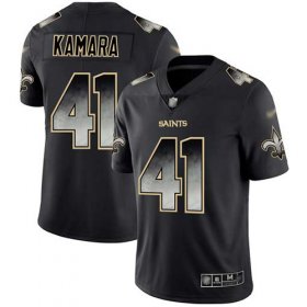 Wholesale Cheap Nike Saints #41 Alvin Kamara Black Men\'s Stitched NFL Vapor Untouchable Limited Smoke Fashion Jersey