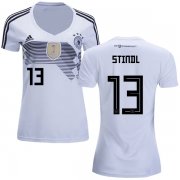Wholesale Cheap Women's Germany #13 Stindl White Home Soccer Country Jersey