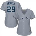 Wholesale Cheap Yankees #29 Gio Urshela Grey Road Women's Stitched MLB Jersey