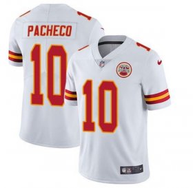 Wholesale Cheap Men\'s Kansas City Chiefs #10 Isiah Pacheco White Vapor Untouchable Limited Stitched Football Jersey