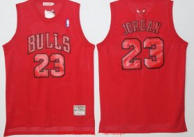 Wholesale Cheap Men\'s Chicago Bulls #23 Michael Jordan All Red Hardwood Classics Soul Swingman Throwback Jersey