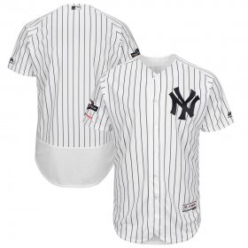 Wholesale Cheap New York Yankees Majestic 2019 Postseason Authentic Flex Base Player Jersey White Navy