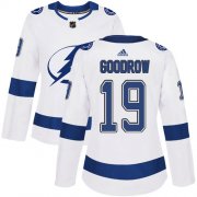 Cheap Adidas Lightning #19 Barclay Goodrow White Road Authentic Women's Stitched NHL Jersey