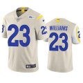 Wholesale Cheap Men's Los Angeles Rams #23 Kyren Williams Bone Vapor Untouchable Limited Stitched Football Jersey