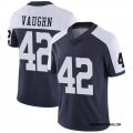 Wholesale Cheap Men's Dallas Cowboys #42 Deuce Vaughn Navy Thanksgiving Vapor Limited Stitched Jersey
