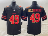 Wholesale Cheap Men's San Francisco 49ers #49 Gold Blooded Black 2022 Vapor Stitched Nike Limited Jersey