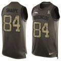 Wholesale Cheap Nike Broncos #84 Shannon Sharpe Green Men's Stitched NFL Limited Salute To Service Tank Top Jersey