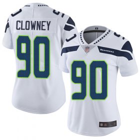 Wholesale Cheap Nike Seahawks #90 Jadeveon Clowney White Women\'s Stitched NFL Vapor Untouchable Limited Jersey
