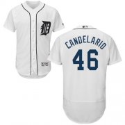 Wholesale Cheap Tigers #46 Jeimer Candelario White Flexbase Authentic Collection Stitched MLB Jersey