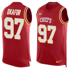 Wholesale Cheap Nike Chiefs #97 Alex Okafor Red Team Color Men\'s Stitched NFL Limited Tank Top Jersey