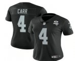 Wholesale Cheap Women's Las Vegas Raiders Black #4 Derek Carr 2020 Inaugural Season Vapor Untouchable Limited Stitched Jersey