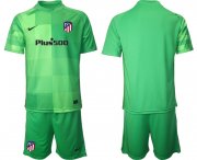 Wholesale Cheap Men 2021-2022 Club Atletico Madrid green goalkeeper blank Soccer Jersey