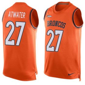Wholesale Cheap Nike Broncos #27 Steve Atwater Orange Team Color Men\'s Stitched NFL Limited Tank Top Jersey