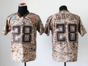 Wholesale Cheap Nike Vikings #28 Adrian Peterson Camo Men's Stitched NFL New Elite USMC Jersey