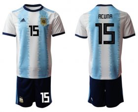 Wholesale Cheap Argentina #15 Acuna Home Soccer Country Jersey